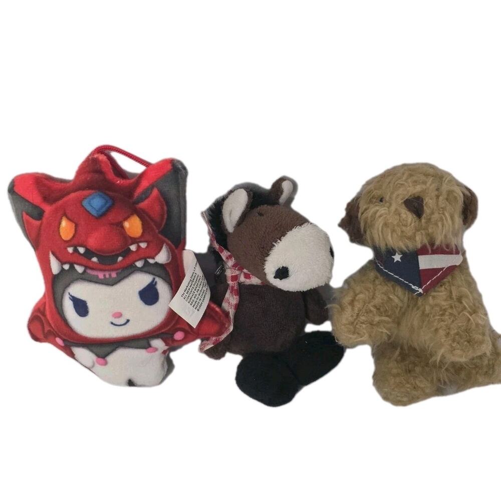 Plush Keychain Lot Kuromi Hello Kitty Friends Old Navy Dog Horse